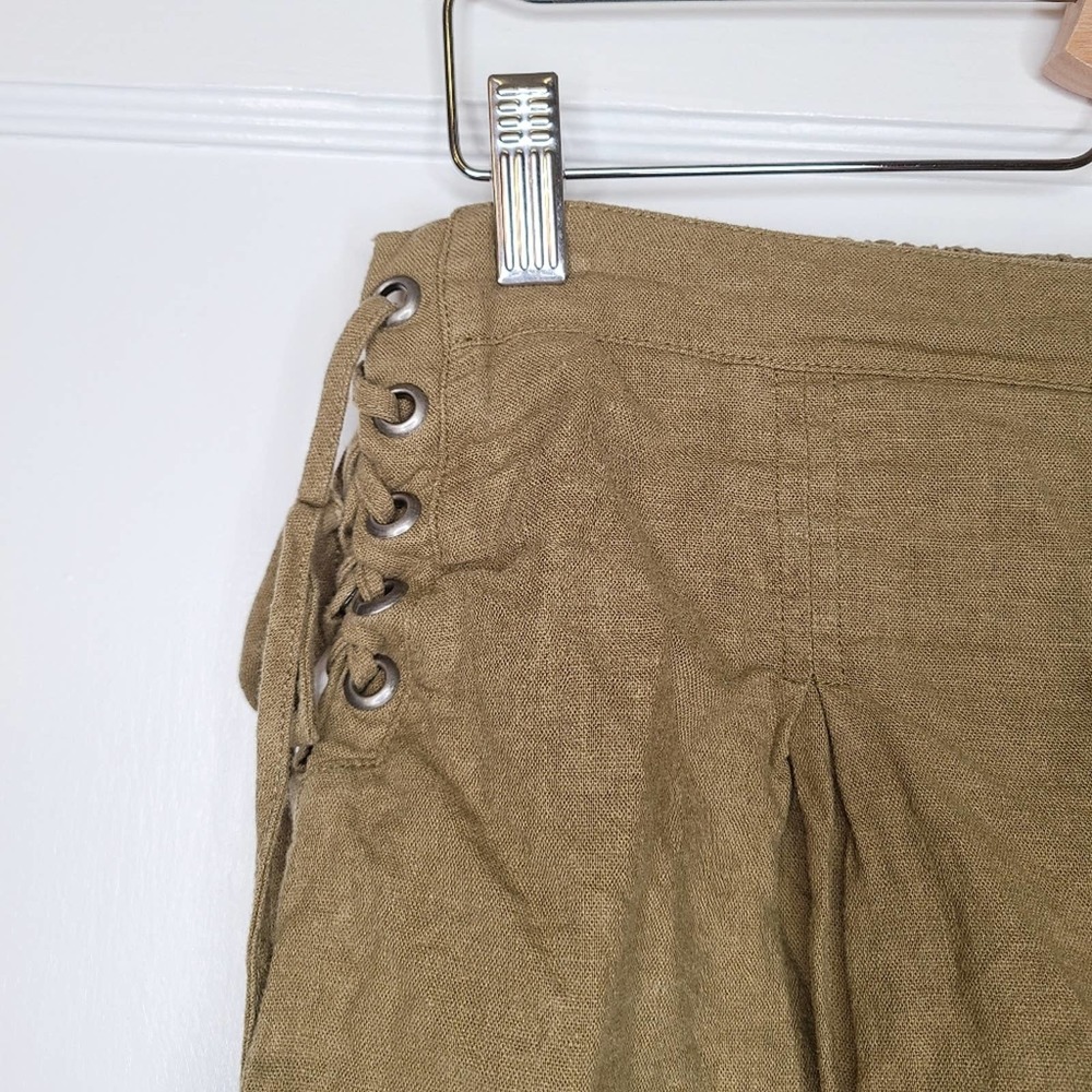 Free People Silver Springs Lace Up Linen Shorts - Picture 5 of 8